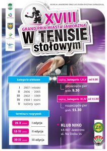 2019-10-26 .... XVIII Grand Prix w Tenisie Stołowym_plakat